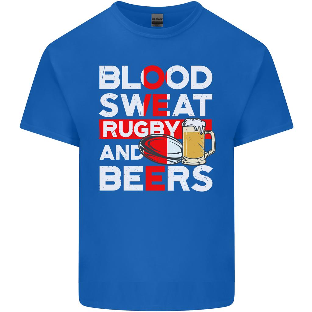 Blood Sweat Rugby and Beers England Funny Unisexs Light Cotton TShirt