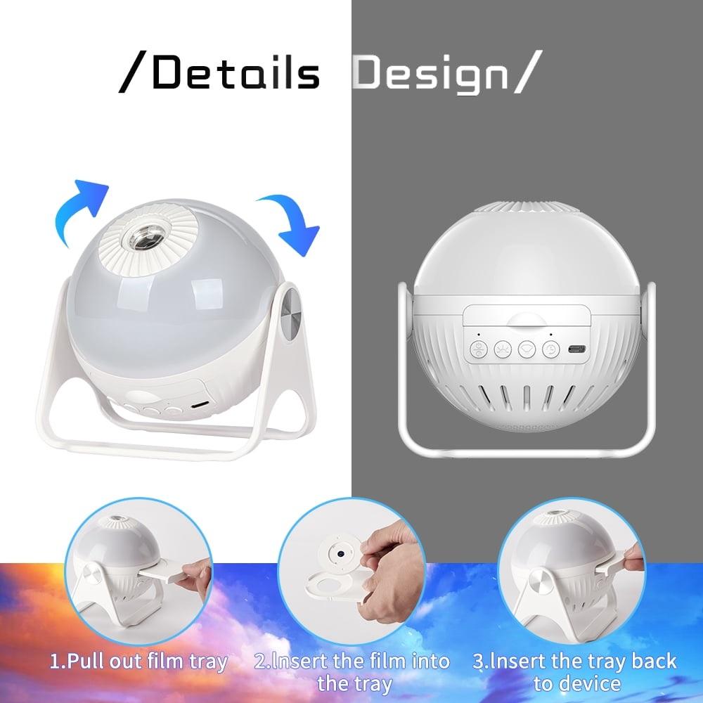 USB Rotating Galaxy Star LED Night Light