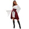 Halloween Medieval Renaissance Long Sleeve Shirt Tunic Pirate Shirt Women's Stage Uniform