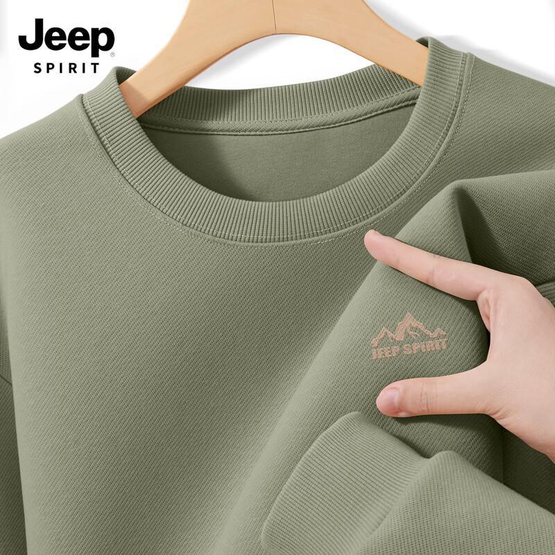 Jeep Spirit Herren Locker geschnittenes Rundhals-Sweatshirt