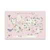 Nursery World Map Poster Stampe Pastello Tema animale Educativo Tela Wall Art Decor Immagini Pittura per la camera dei bambini Decor Art