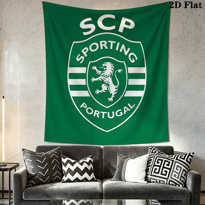 Sporting CP logo Wall Hanging Printed Fabric Blanket Decorative Tapestries for Bedroom Living Room Home Decor