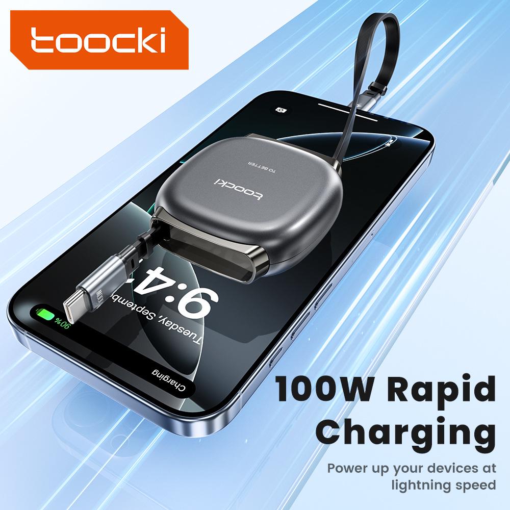 Toocki 100W Retractable Fast Charging Cable for Apple MacBook and iPad