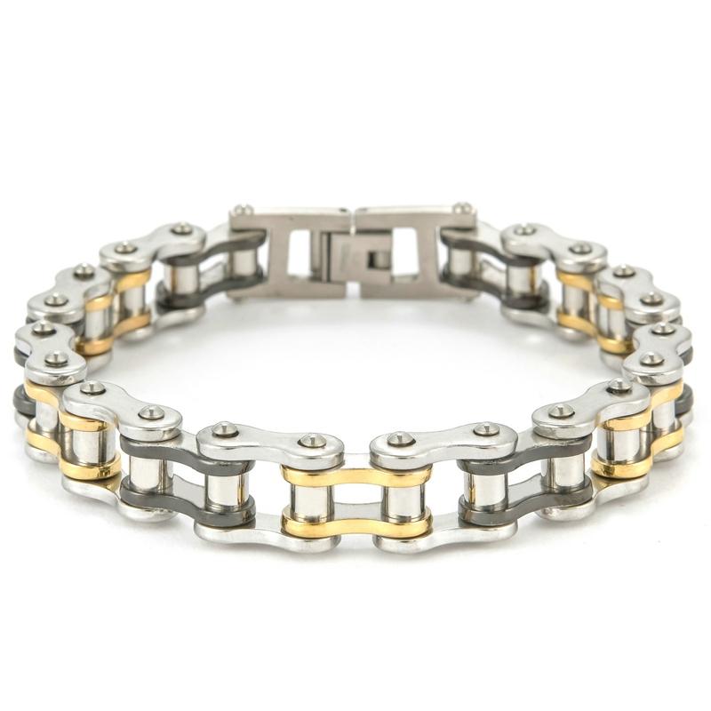 Stainless Steel Biker Chain Bracelet Men's Link Chain Motorcycle Bicycle Style Bracelets Fashion Punk Bracelets Jewelry