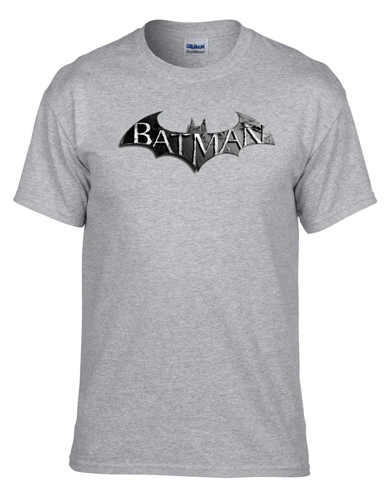 Batman Superhelden logo Grau T-Shirt -143_Grau M
