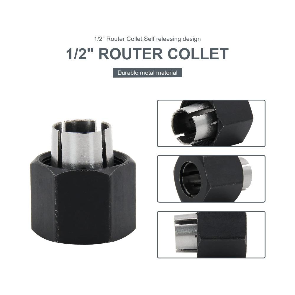 Steel Router Collet Replacement Silver Carving Machine Collet Durable Router Collet  Worker