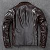 First Layer Cowhide Leather Genuine Leather Jacket for Men's Pure Leather Jacket Soft Slim Lapel Casual Jacket