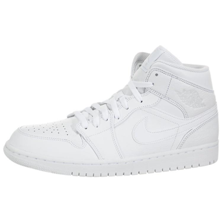 Air Jordan 1 Mid Triple White 2018 Men s 554724-109 EU 45