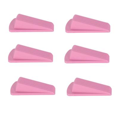 6 Stück Türstopper Dick Flexibel Stapelbar Langlebig TPR Anti-Verformung Türkeil für 1,2 Zoll Abstand Familie Büro Rosa