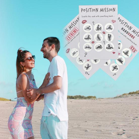 1Pc/3Pcs Scratch Card Naughty Sex Position Scratching Card Anniversary Holiday Romantic Date Night Game for Couples
