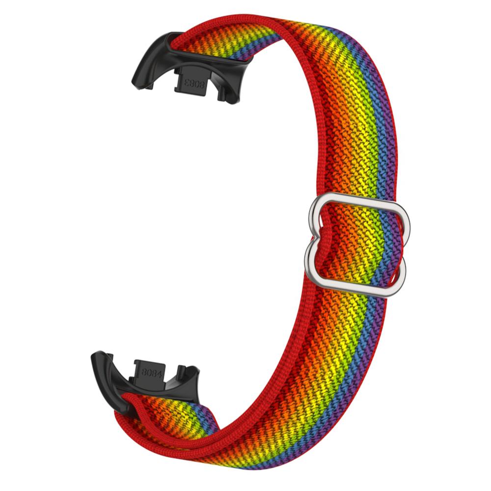 For Xiaomi Smart Band 9/Smart Band 8 Nylon Wrist Strap with Connector Elastic Watch Band