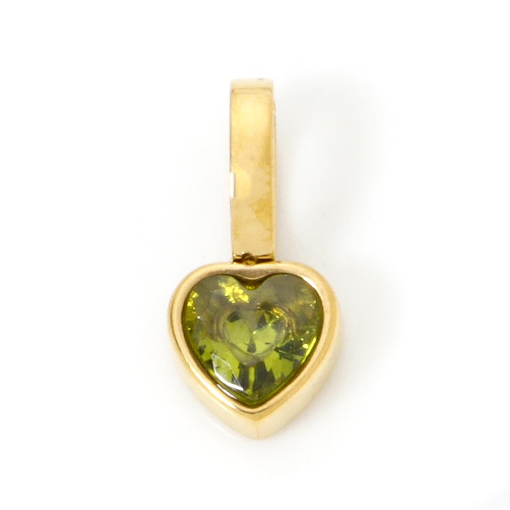 304 Stainless Steel Valentine's Day Charm Pendant 14K Gold Plated Heart Mini Multicolour Cubic Zirconia 11mm X 5.5mm, 1 Piece
