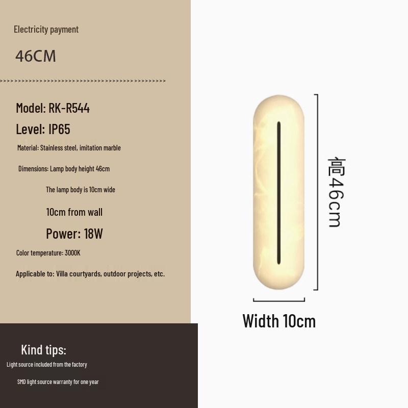 Modern Alabaster Wall Light - Minimalist French Design for Living Rooms, Bedrooms & Hallways