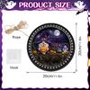Halloween LED Light Up Hanging Sign Ghost Black Cat Pumpkin Bat Themed Decorative Party Ornament for Indoor Outdoor Display