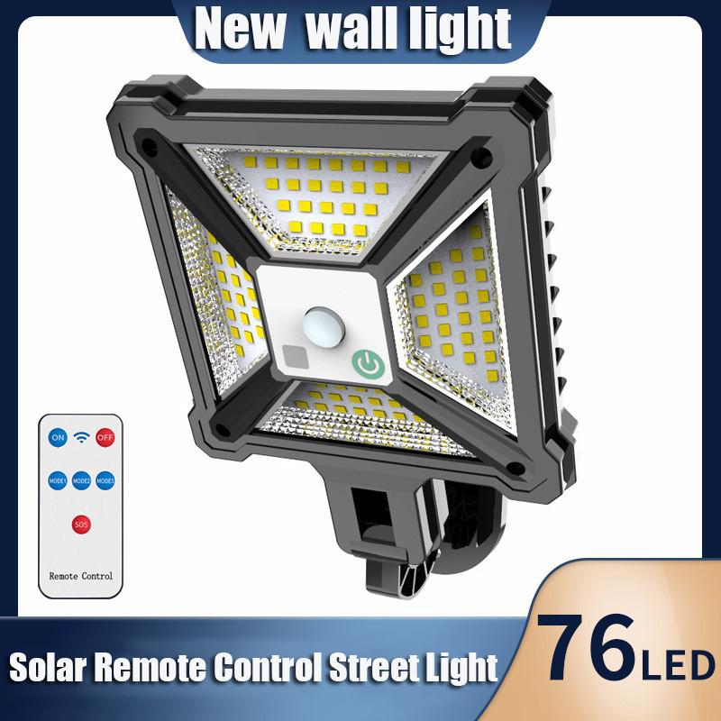 

Solar Street Lights Sensor Outdoor Wall Light with 168 LEDs Surfaces Large Lighting Range Solar Powered Outdoor Light for Yard