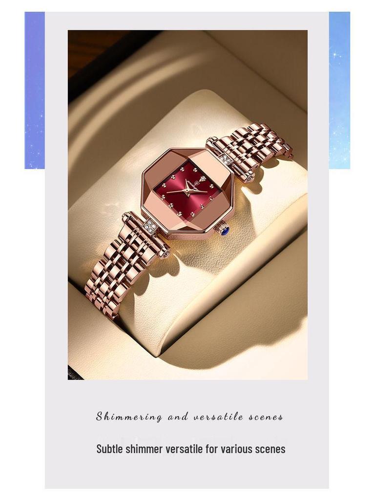 Schweizer Wasserdichte Damen Grüne Quadratische Quarz Armbanduhr - TikTok Trendartikel