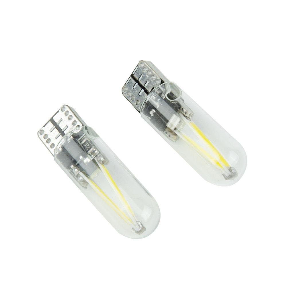 

2 X 12В-24В T10 COB светодиодная лампочка для автомобиля, грузовика, стекла номерного знака, белая, 6500K