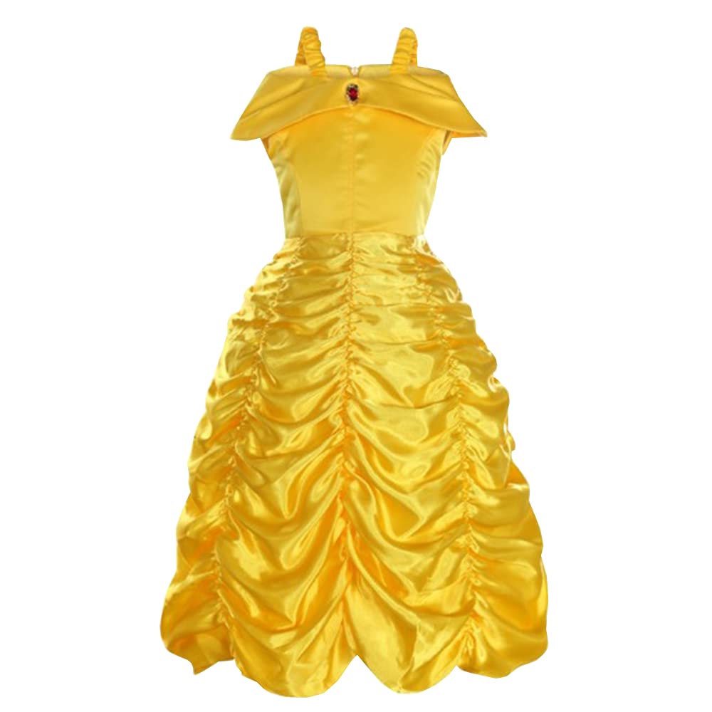 [KOVIDSUN] Dívčí šaty, Šaty princezny Belly, Cosplay kostým, Dětský kostým, Princeznovské šaty, Narozeninový dárek, Vánoční dárek, Halloweenský kostým,