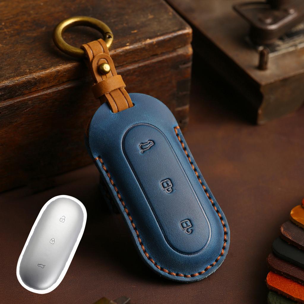 2022 New Product Launch Ideal L9 Key Cover Handmade Leather High-end Car Key Protective Case Bag for Men and Women
