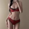Französischer Spitzen-Push-Up-BH für Damen - Ultradünn, Atmungsaktiv, Rot, erhältlich in großen und kleinen Körbchengrößen