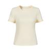 Jiuzi Annacau Elegant Flower Beaded Round Neck T-Shirt