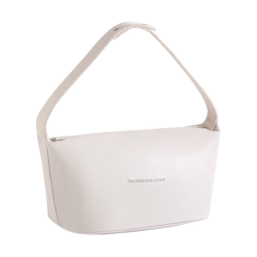 

Lunch Bag for Women Insulated Cooler Bag Leakproof Thermal Lunchbox Reusable for Work Office Camping Travel бежевий