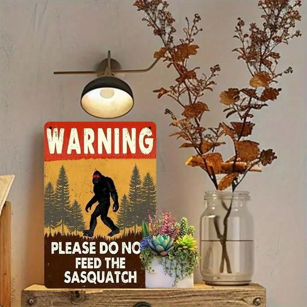 Sasquatch Vintage Metal Sign Outdoor Garden Decor Garage Bar Gift