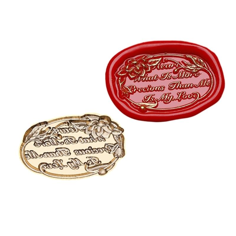 Emboss Sealing Wax Stamp Head Brass Sealing Stamp Wax Seal Stamp Head Replacement for Envelope Sealing or Greeting Cards