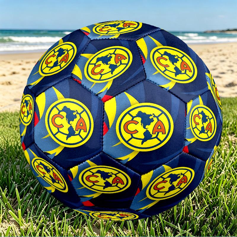 Club America Print Size 5 Soccer Ball, PU Wear Resistant Football for Match Training and Daily Practice, Birthday Gift for Soccer Fans