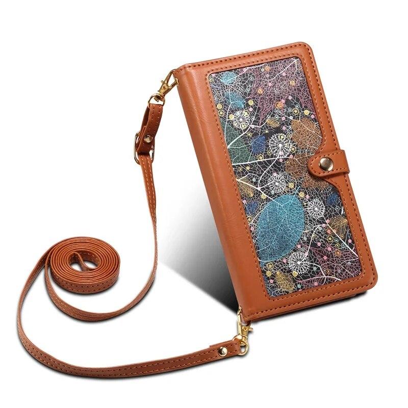 

Шкіряний чохол-гаманець на блискавці для Samsung Galaxy S24 Ultra 5G Crossbody Multi Card Slot для Galaxy S23 S22ultra A24 A14 A54 A33 A53 galaxy s23