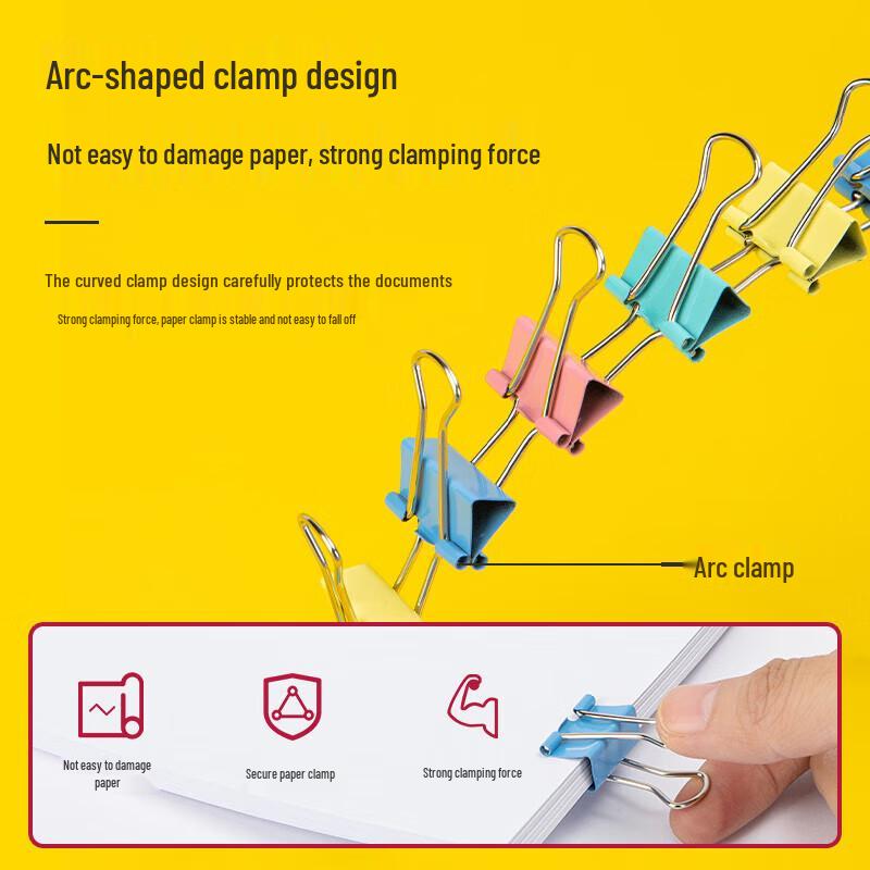 Deli 25mm Colored Binder Clips