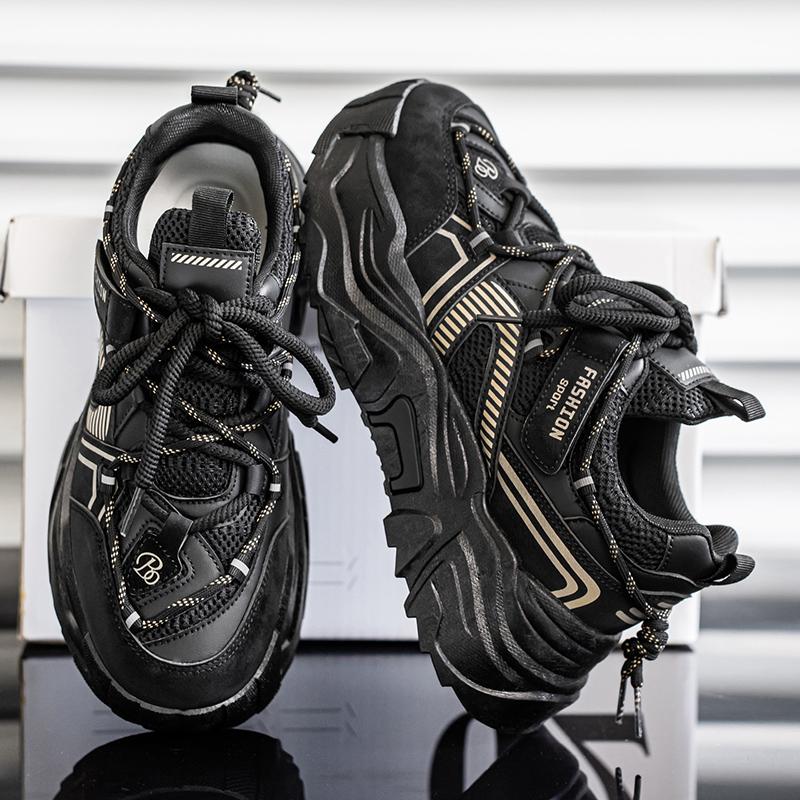 New Fashion Men 's Four Seasons Comfortable Thick Sole Shoes Students BoysTrending Soft Sole Breathable Casual Running Sneakers