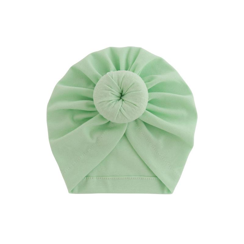 Infant Turban Baby Hat Solid Cotton Headwraps for Newborn Baby Girl Boy Cap Kids Donut Knot Beanies Bonnet Hair Accessories
