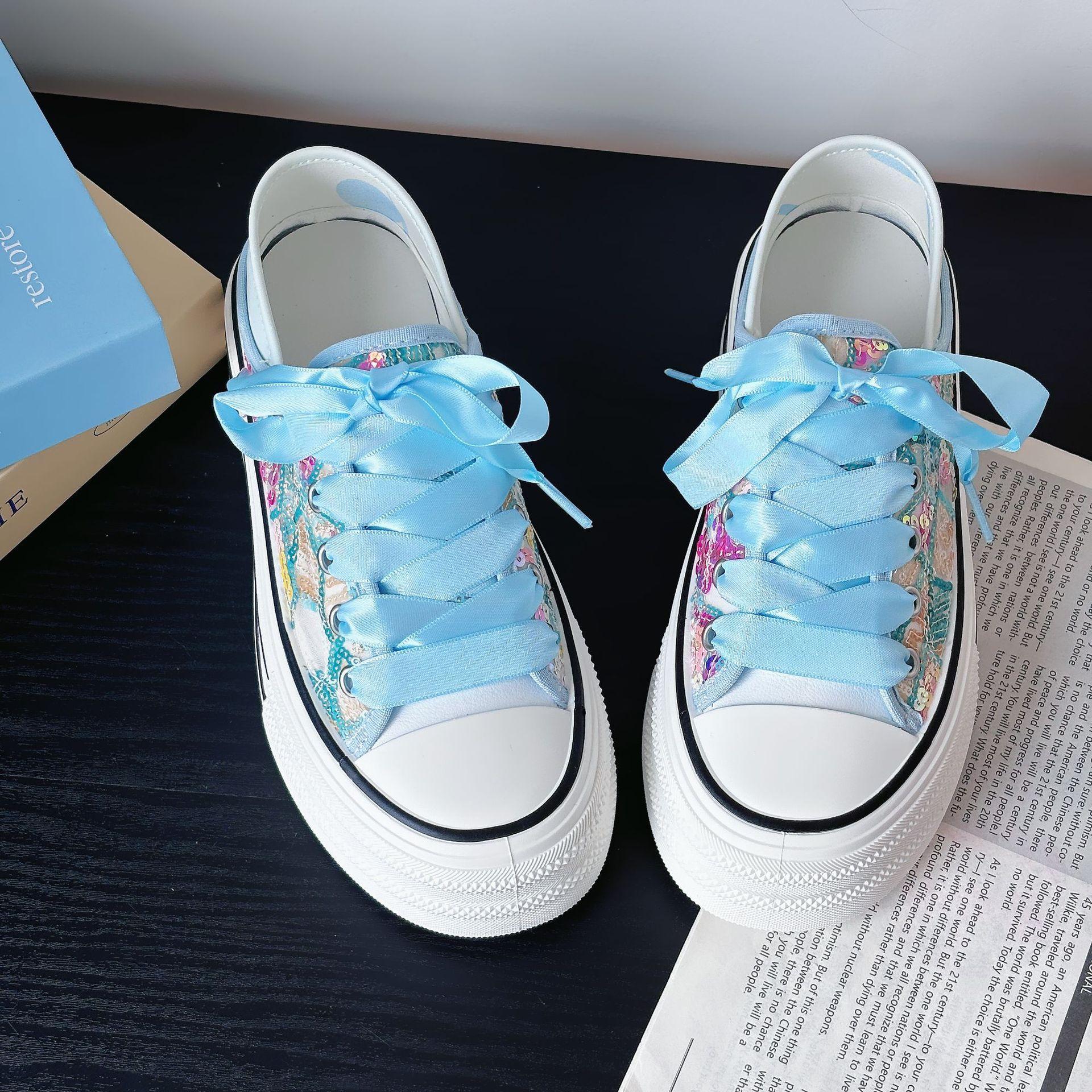 

2025 summer women s shell head high-value casual board shoes female students new versatile flat-bottomed shiny little white shoes 40