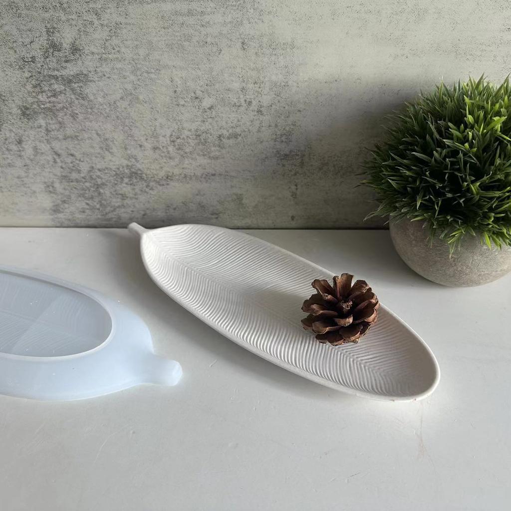 DIY Leaf Plate Mold Leaf Plate Tray Plaster Mold Furniture Decoration Mold