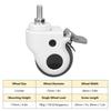 Swivel Casters Wheels Heavy Duty Brake TPR Nylon 154 Lbs 3 Inch Less Noise Medical Table Casters Wheels for Desk