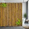 Green Bamboo Shower Curtain Zen Meditation Nature Botanical Polyester Fabric Shower Curtains Bathroom Decor With Hooks