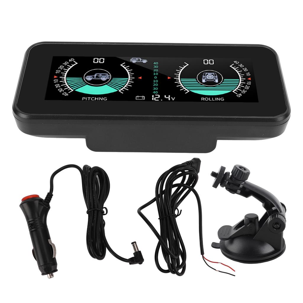 Universal Intelligent Car Inclinometer Tilt Gauge High Resolution HUD Digital Angle Slope Meter for
