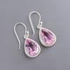 Morganite Gemstone 925 Sterling Silver Handmade Jewelry Earrings 1.40" For Gift EE-9-11