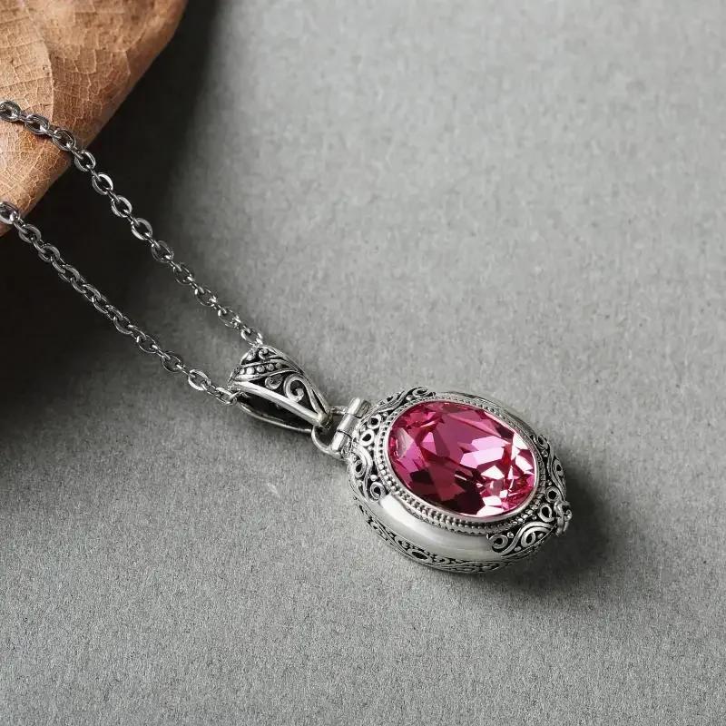 Gawu Doos Hanger Kan Worden Geopend Vajra Stempel Zes-Karakter Sutra Zirconium Boeddha Ketting Mannen en Vrouwen Amulet Sieraden
