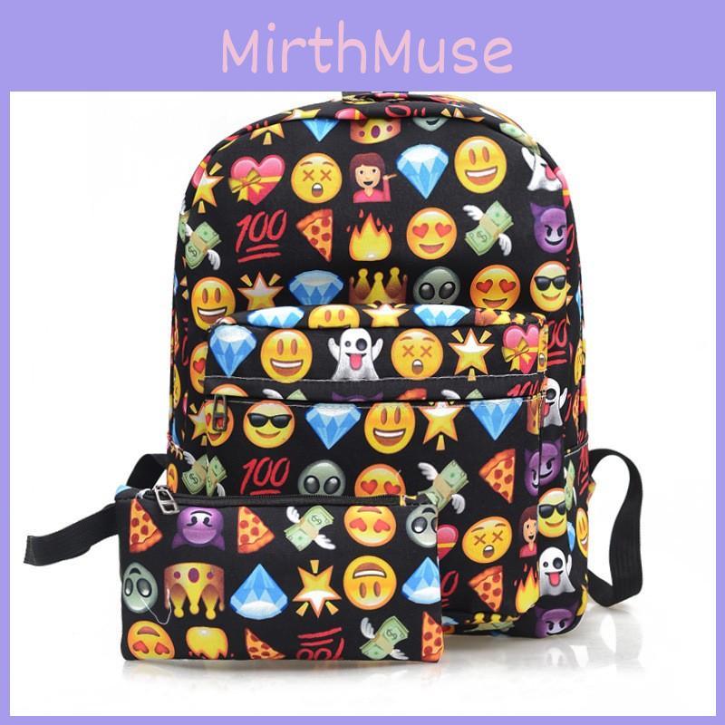 Adorable Garcon Filles Emoji Smiley Travel Backpack Designed With Unique Features