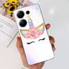 For Xiaomi Redmi Note 13 Pro 4G / 5G Back Case SOFT Slim TPU Silicone Flower Butterfly Colorful Bumper Funda For Note13 Pro Capa