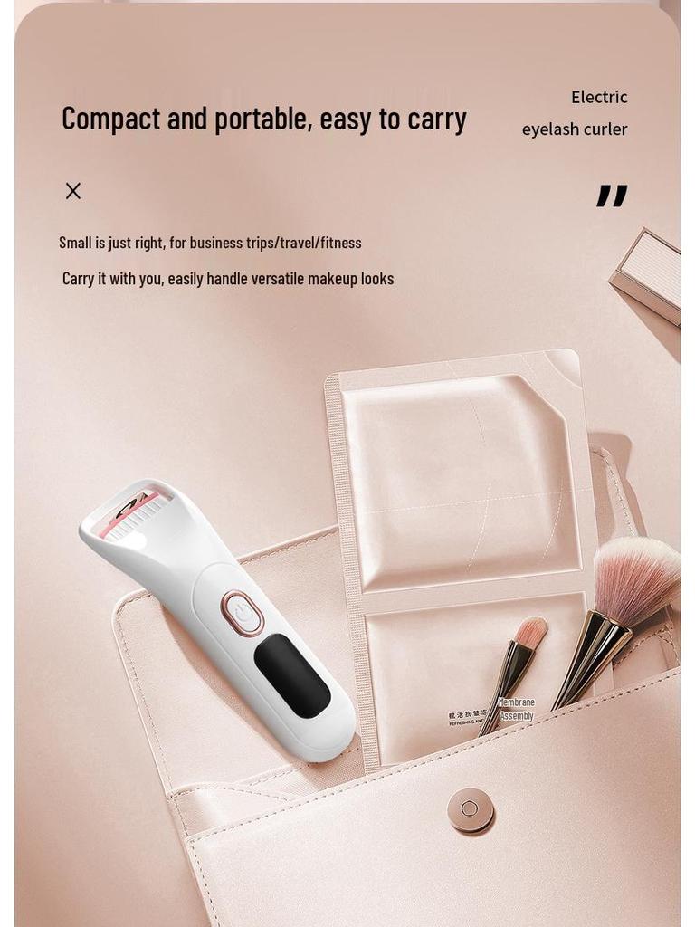 Electric Dual-Temperature Eyelash Curler with Digital Display - Long-Lasting Heat and Curling for Women