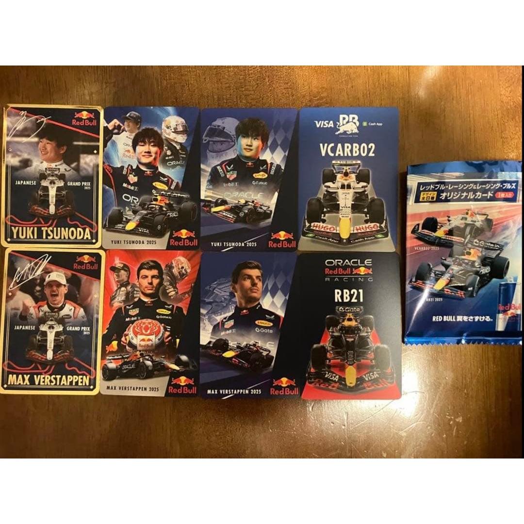 Used FamilyMart F1 Red Bull Card Set of 8 Tsunoda Verstappen