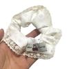 2025 Spring White Lace Bow Hair Accessory: Korean-Style Scrunchie