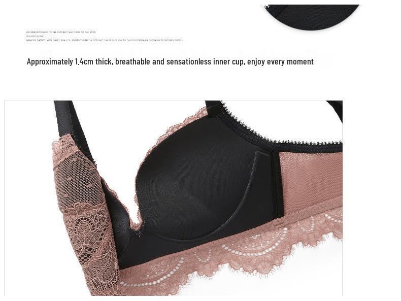 Bezprzewodowy Zestaw Biustonosza Push-Up: Małe wsparcie biustu i konstrukcja zapobiegająca opadaniu dla seksownego wyglądu