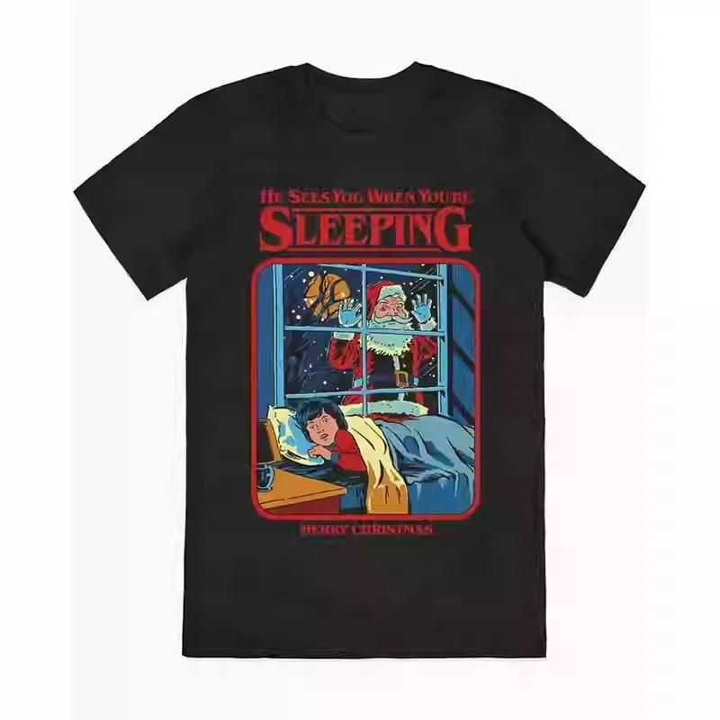 Smells Like Christmas Smells Like Christmas Mens and Womens New Illustrated European and American High Street VintageTShirts