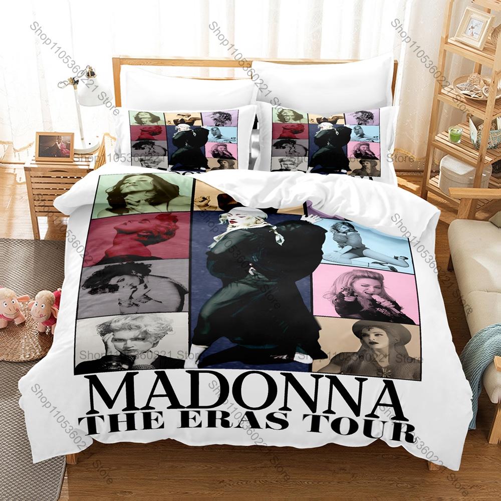 Personality Pop Icon Madonna Bedding Duvet Cover Set New Fashion Printed Bed Set Single Double Queen King Size Legend Singer Vin