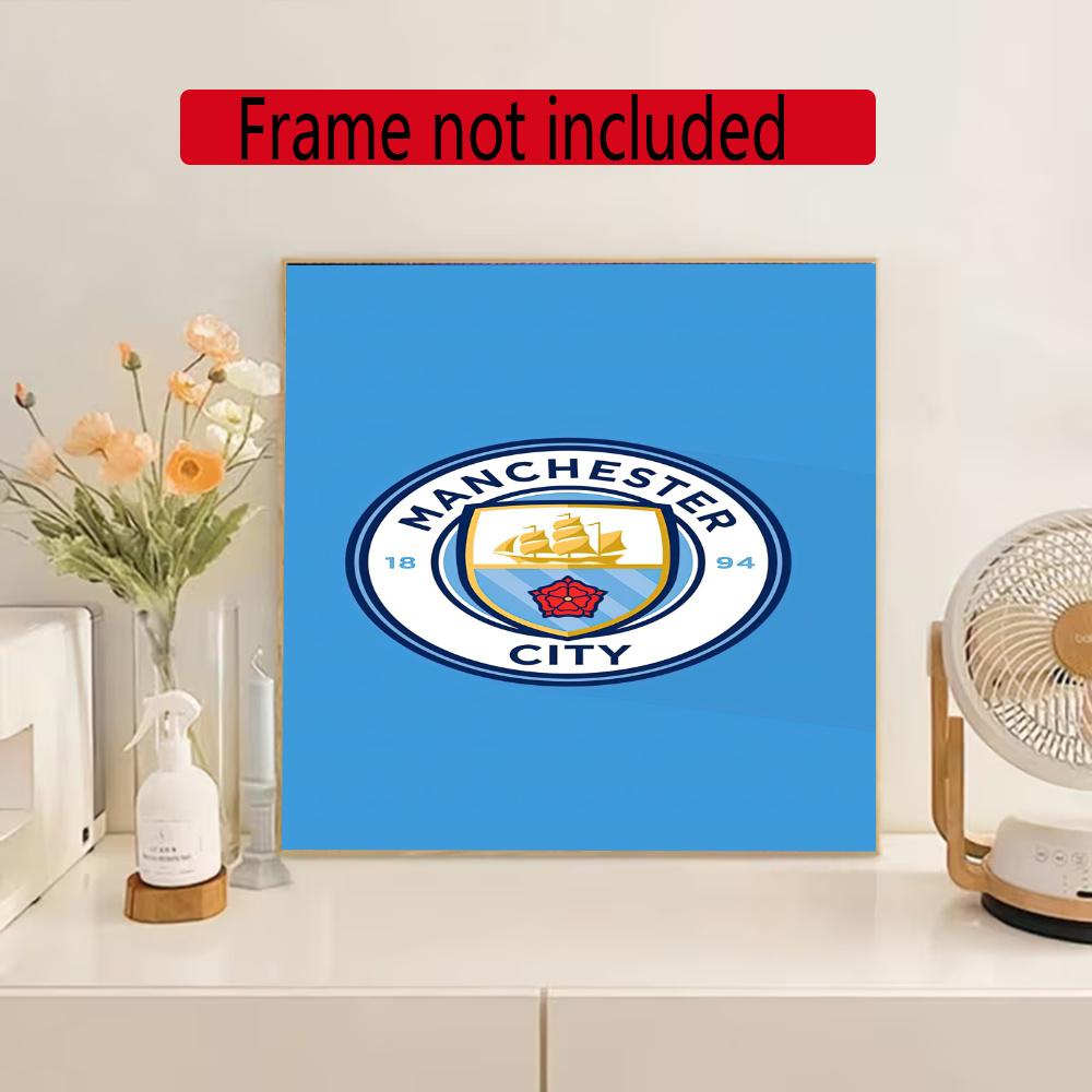 Manchester City 5D Diy Diamond Painting Round Diamond Diy Frameless Holiday Artwork Suitable For Home Office Wall Decoration