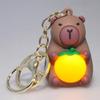 Eye Catching Capybara Key Pendant Playful Light Up Capybara Key Chain Pendant Charm for Backpacks and Everyday Use